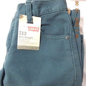 Levis 513 Jeans Kids 12 Regular 26 X 26 Ponderosa Pine Slim Fit Straight NWT